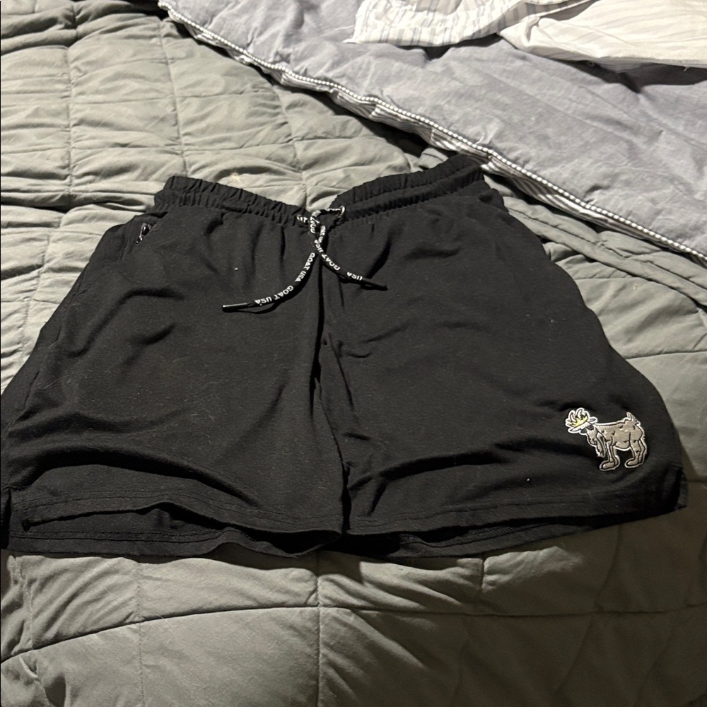 Men's Black Athletic Shorts with Logo